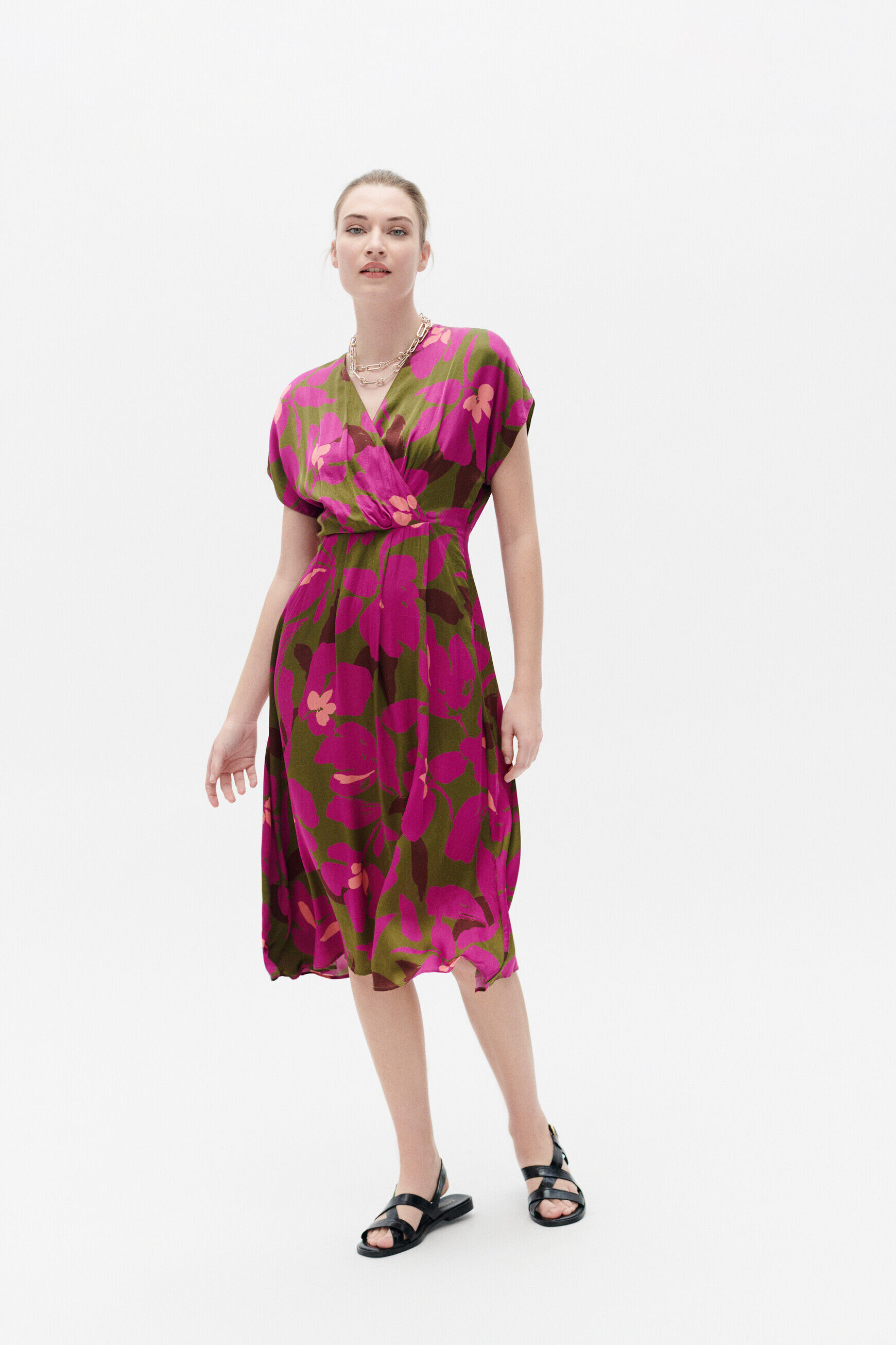 Robe rtelma vert olive femme