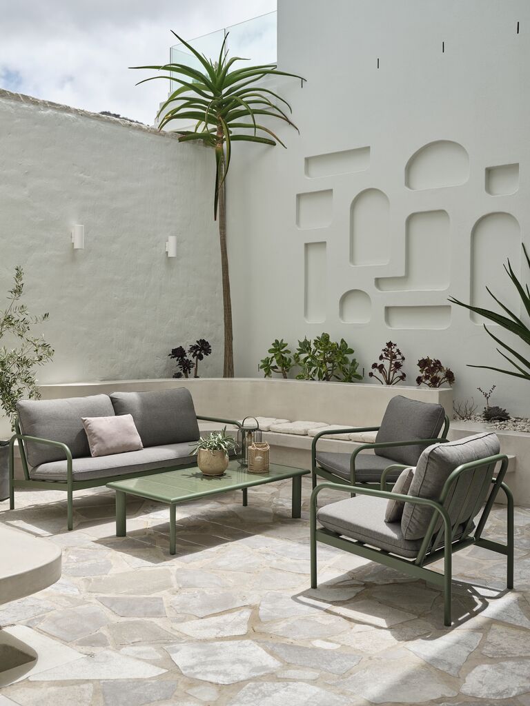 TEGLUM TEGLUM 5-seater olive green lounge set