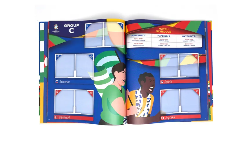 Topps - UEFA EURO 2024 - Sticker-Kollektion Hardcover-Album