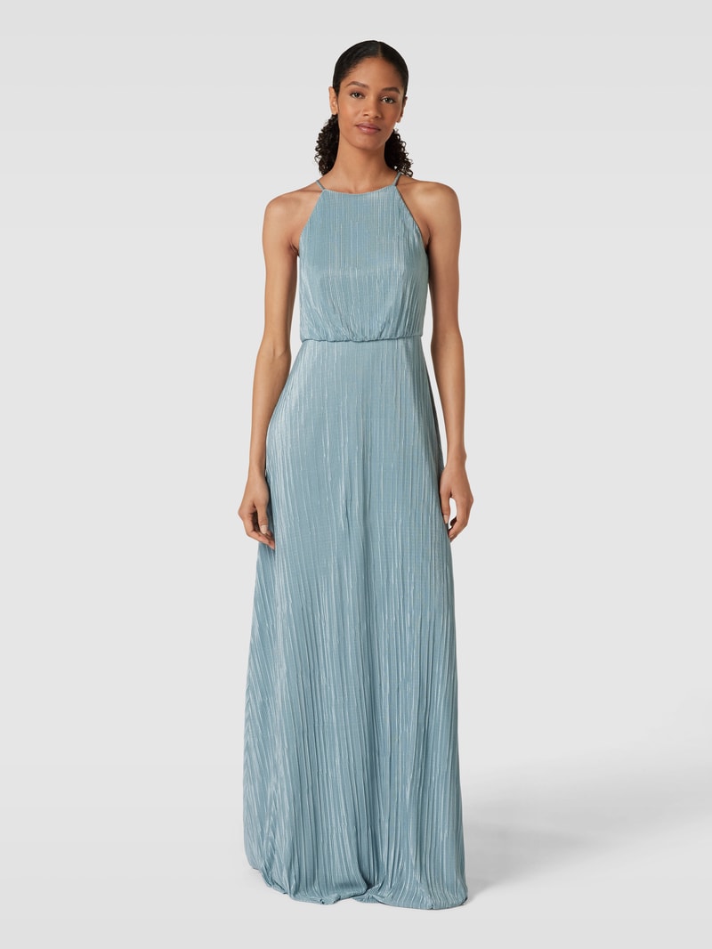 Abendkleid mit Strukturmuster in schilf