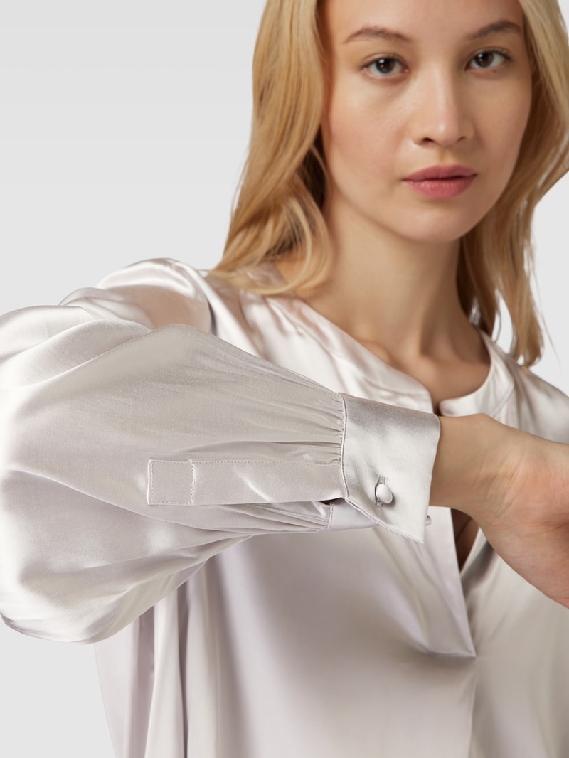 Blusenshirt mit Tunikakragen Modell 'ENFA' in silber