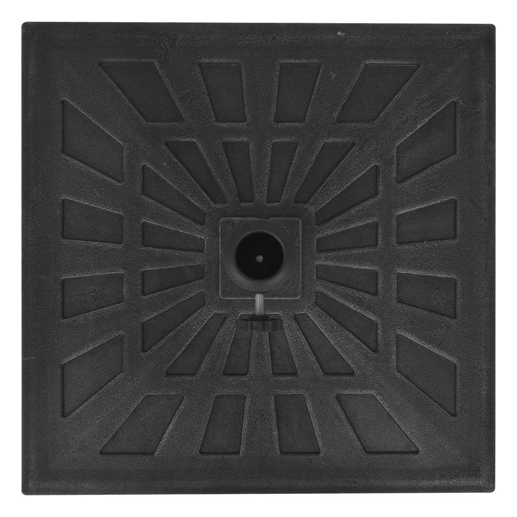 vidaXL Schirmhalter Sonnenschirmständer Quadratisch Schwarz 12 kg