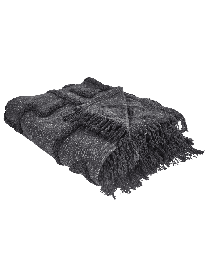 Beliani Kuscheldecke CHACK in Grau/Schwarz - (W) 220 x (H) 1 x (L) 240 cm günstig kaufen onesize