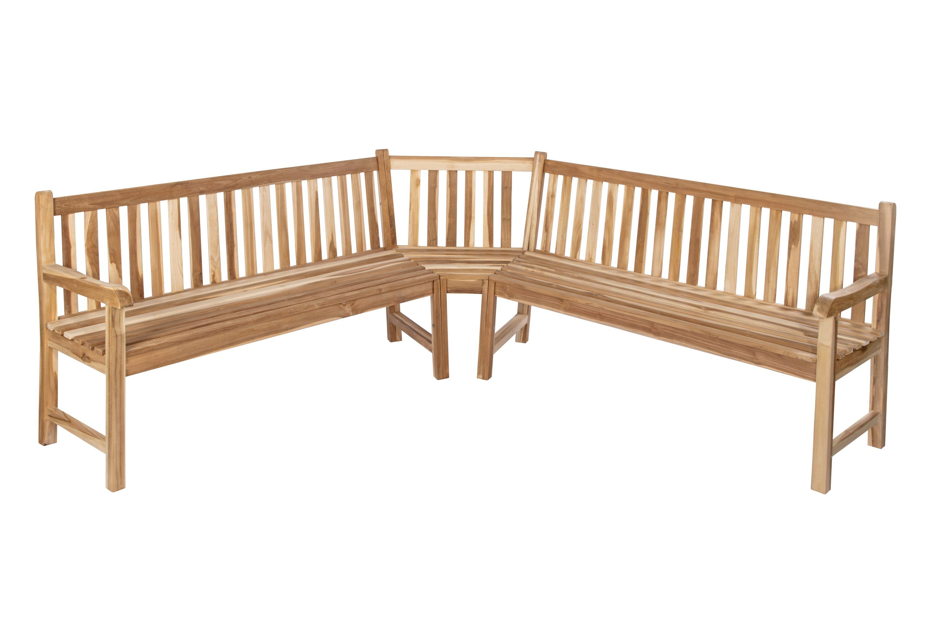 SAM® Gartenbank Felize, Teakholz massiv, 6-Sitzer in naturfarben, tolle Eckbank