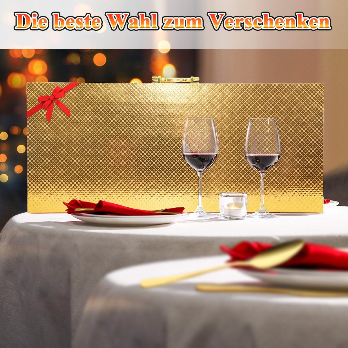 LifeImpree Besteck-Set 60tlg. Besteckset für 12 Personen mit luxuriöser Holzbox, Essbesteck Set aus Edelstahlbesteck, Spülmaschinenfest