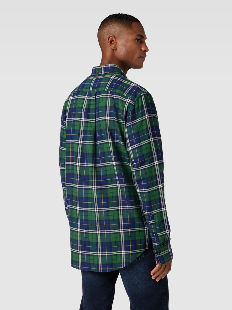 Regular Fit Freizeithemd mit Tartan-Karo in grün
