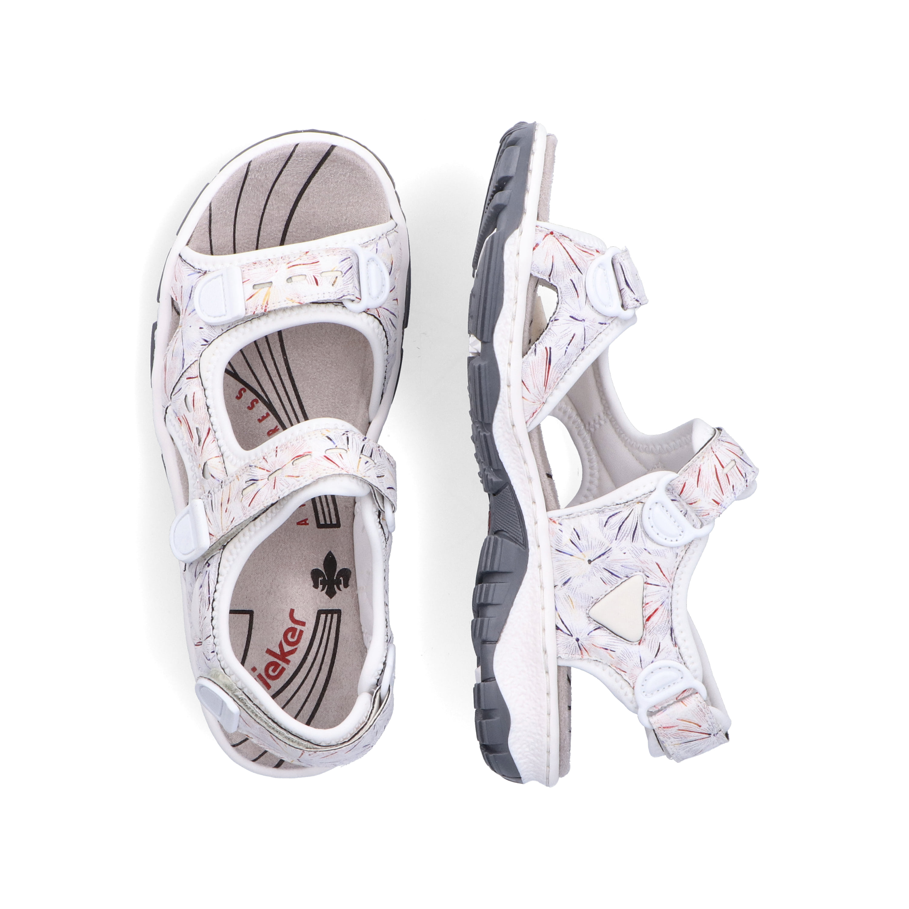 Rieker Damen Trekkingsandalen perlweiß-multi