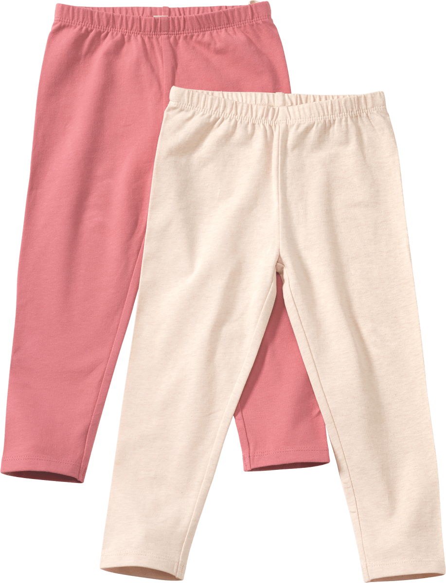 Leggings, rosa + beige, Gr. 110, 2 St