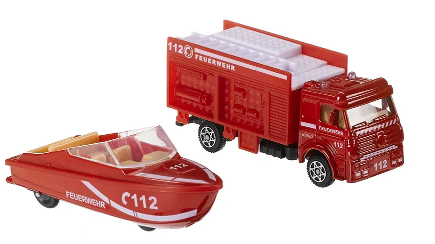Müller - Toy Place - City Team Set - 5 Fahrzeuge, 3-fach sortiert, 1 Stück