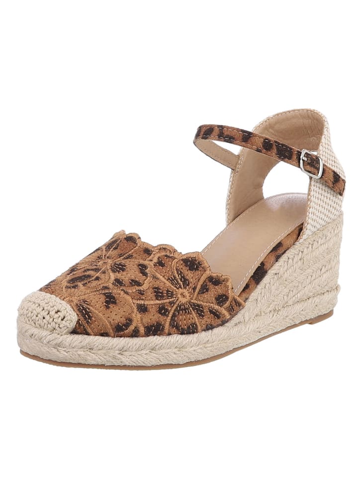 Ital-Design High Heel in Braun und Beige günstig kaufen
