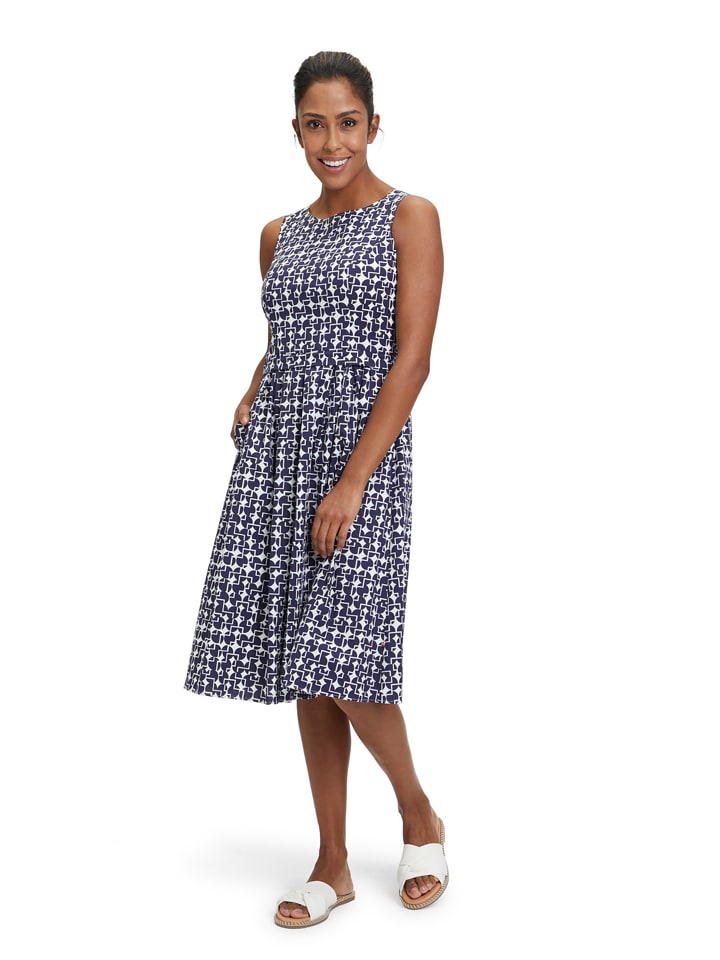 Vera Mont Kleid in Weiß/ Dunkelblau günstig kaufen