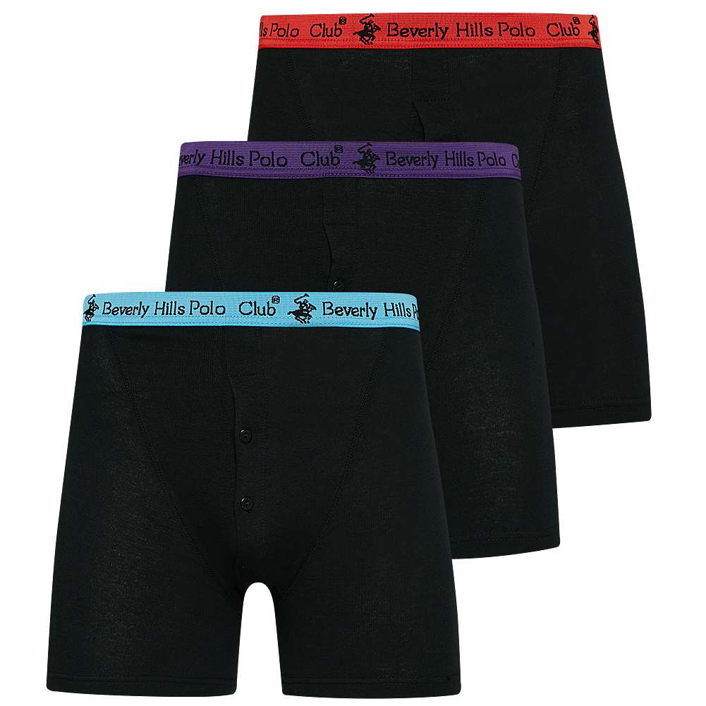 BEVERLY HILLS POLO CLUB Herren Boxershorts 3er-Pack M007-BFB-015