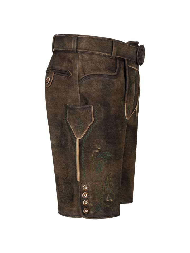 KRÜGER Lederhose Tarius in braun günstig kaufen