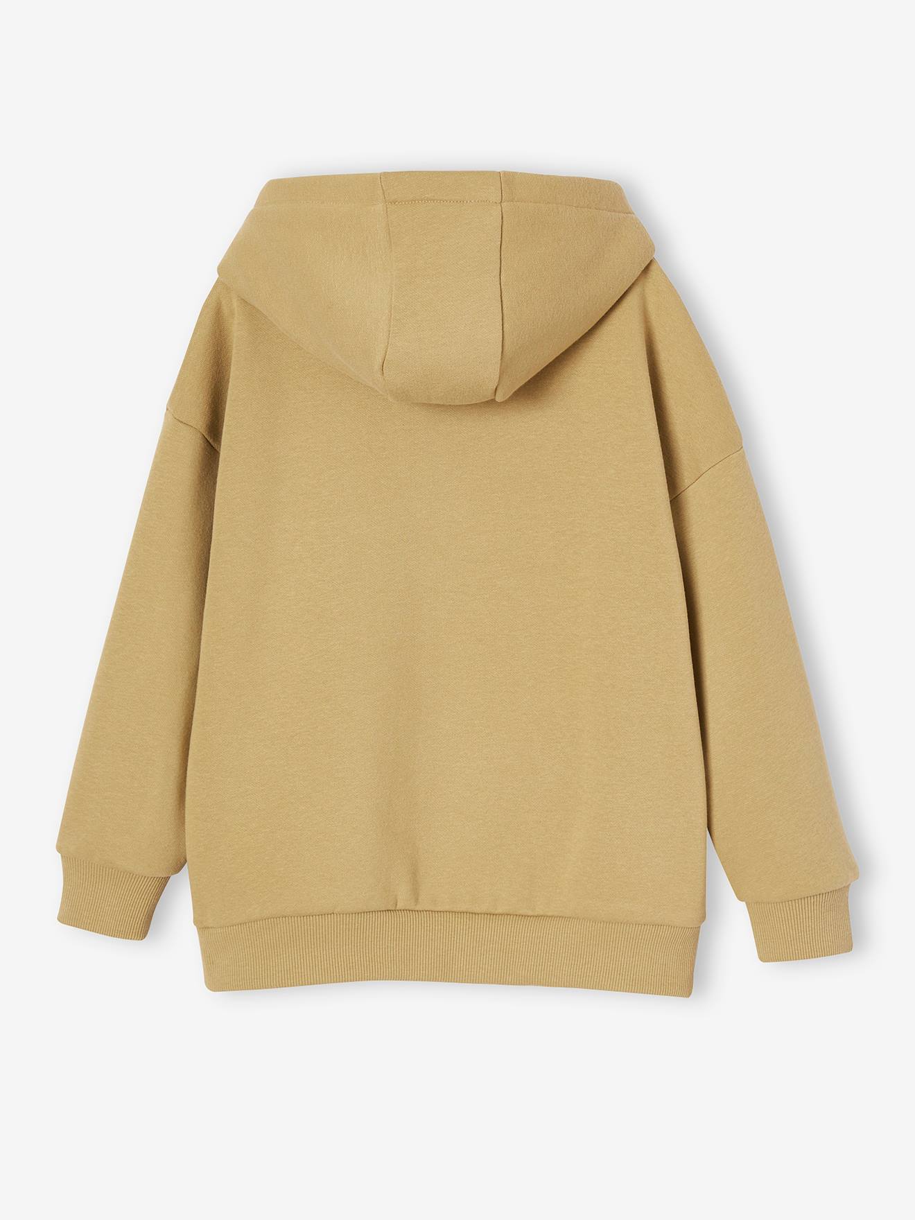 Vertbaudet Jungen Dino-Kapuzensweatshirt - olivgrün