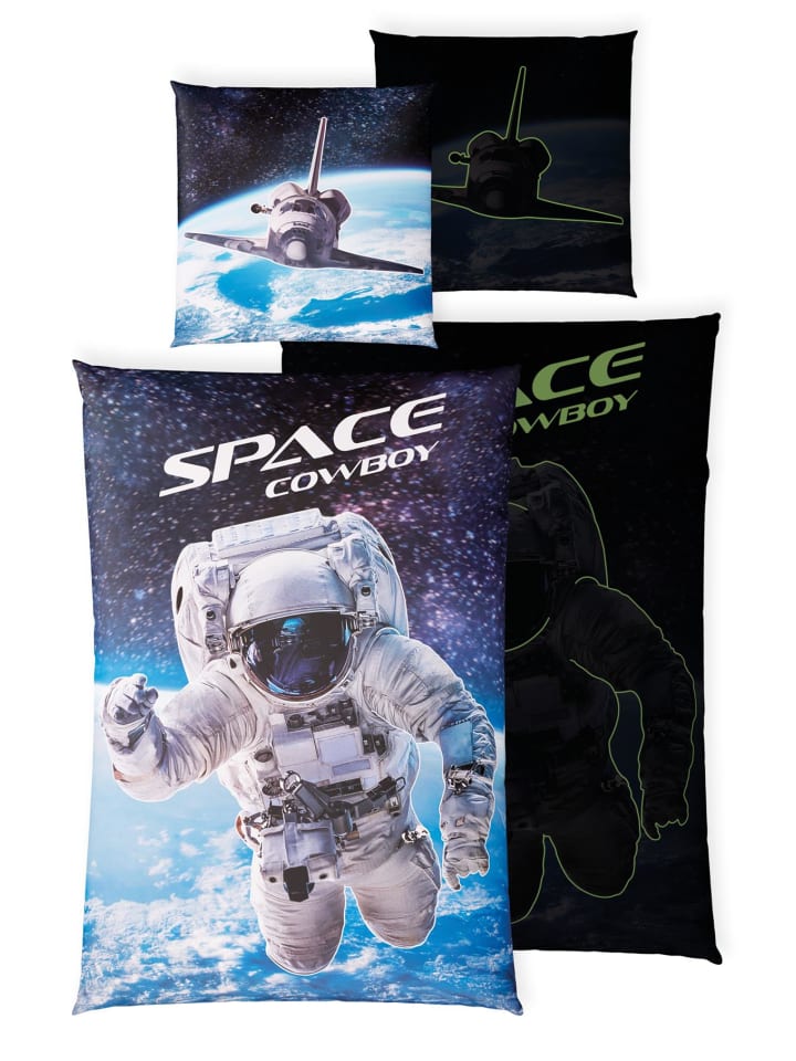Carpe Sonno Kinder-Bettwäsche Jungen Astronaut in Mehrfarbig günstig kaufen 135 x 200   80 x 80 cm
