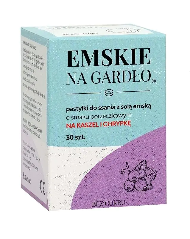 Παστίλιες για το λαιμό Emskie με αλάτι Emskie, γεύση σταφίδας