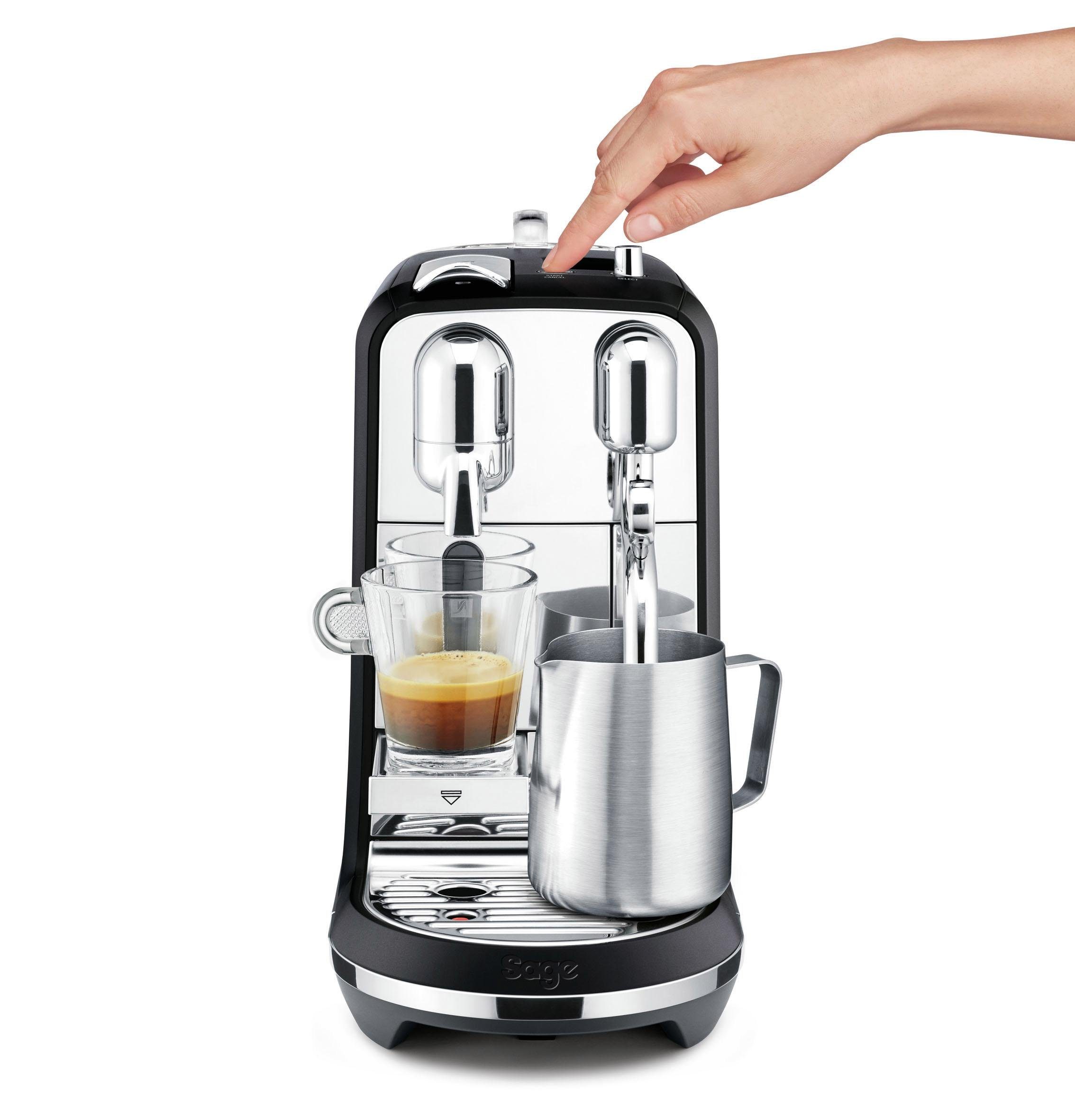 Nespresso Kapselmaschine CreatistaPlus SNE800BTR2EGE1 mit Edelstahlkännchen, inkl. Willkommenspaket mit 14 Kapseln