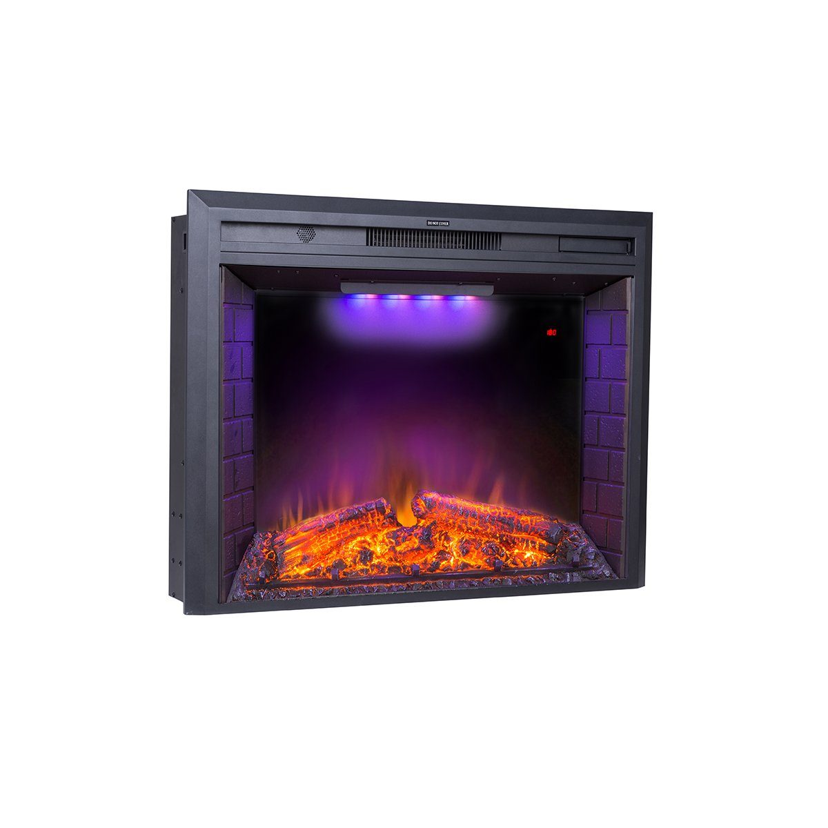 Kaminlicht Elektrokamin Zhora 33 Elektrokamin Wandkamin elektrisch mit Heizung, Einbaukamin, Elektrischer Kamin mit Fernbedienung, Timer, 3D Flammenspiel, LED Feuer