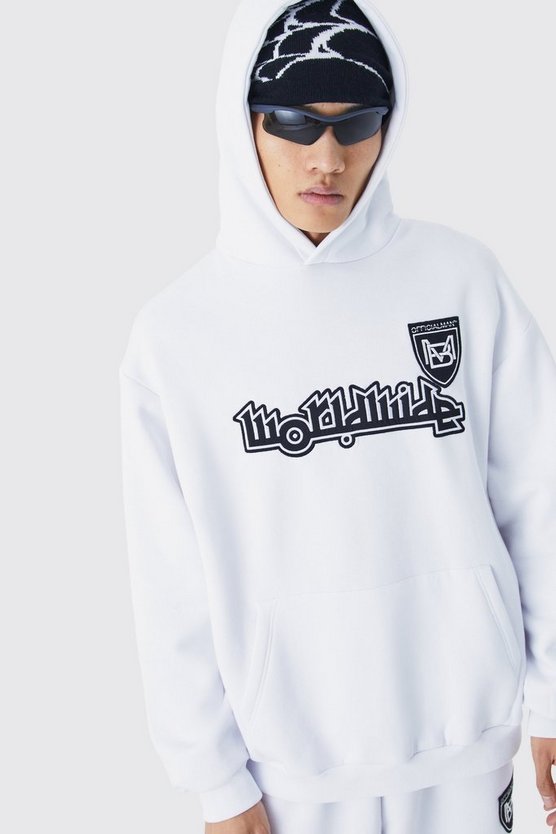 Oversize Worldwide Football Trainingsanzug mit Kapuze