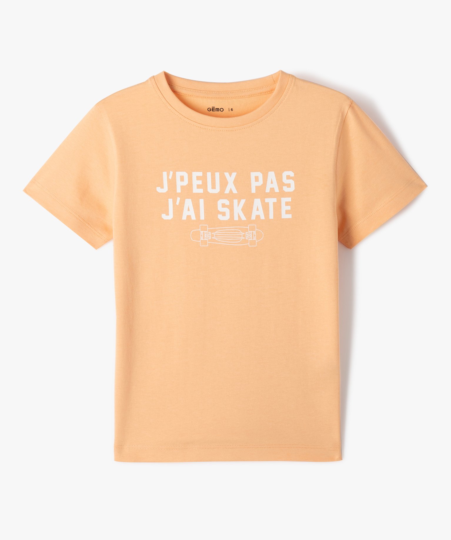 Tee-shirt Garçon à manches courtes avec motifs orange | GEMO