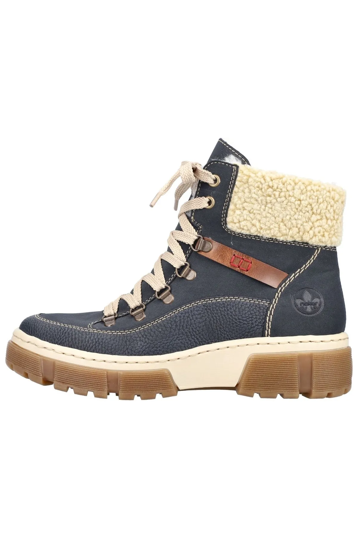 Rieker  Stiefelette - Blau - Flacher Absatz