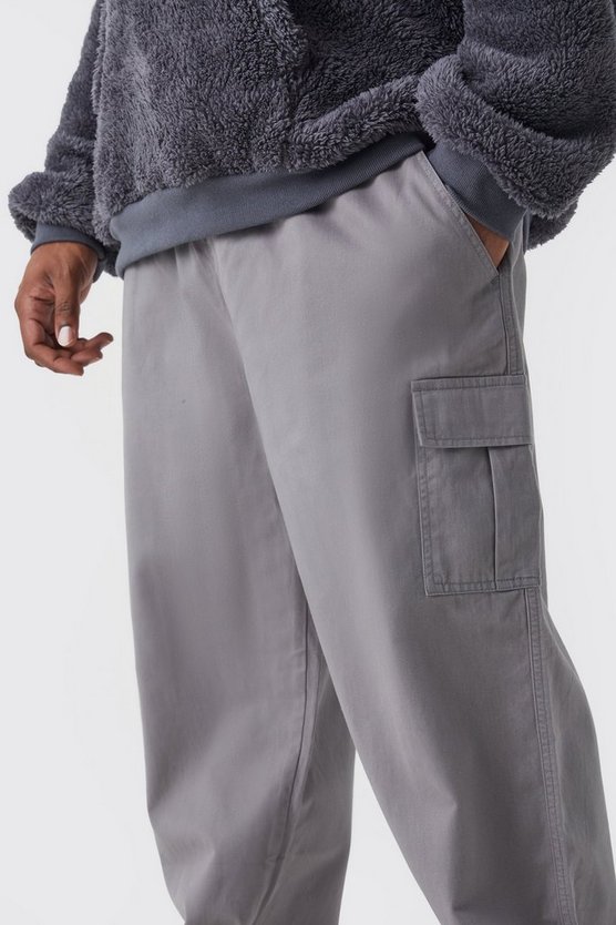 Plus Twill Cargo-Hose mit geradem Bein