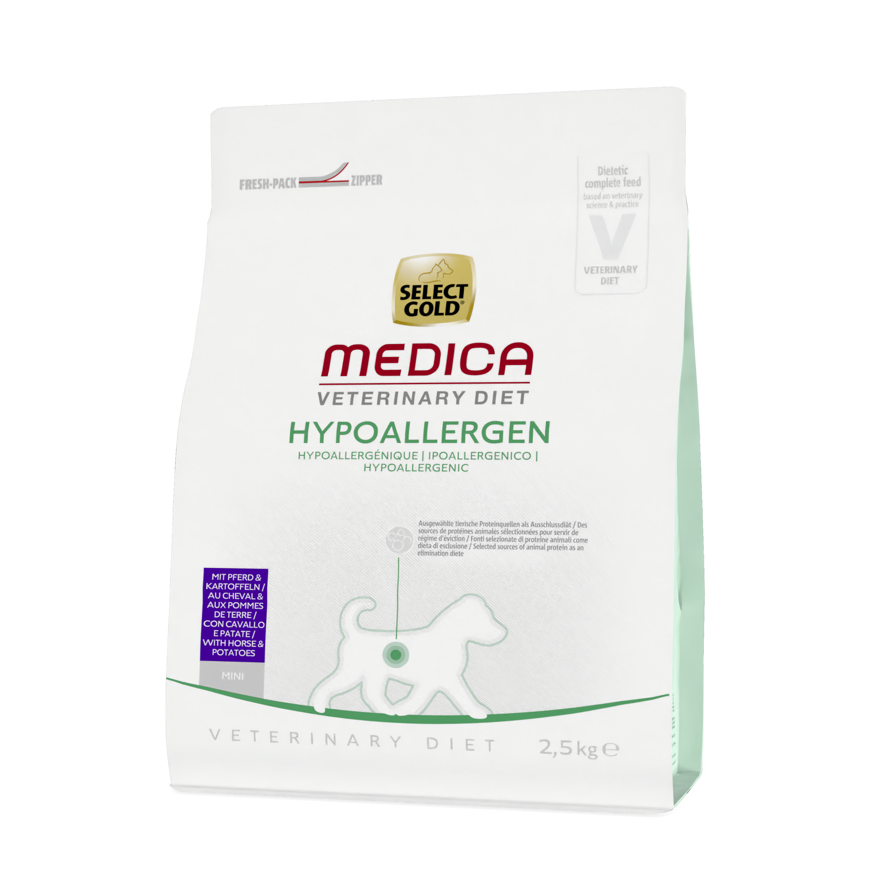 SELECT GOLD Hundetrockenfutter SELECT GOLD Medica Hypoallergen Mini Pferd 2,5kg