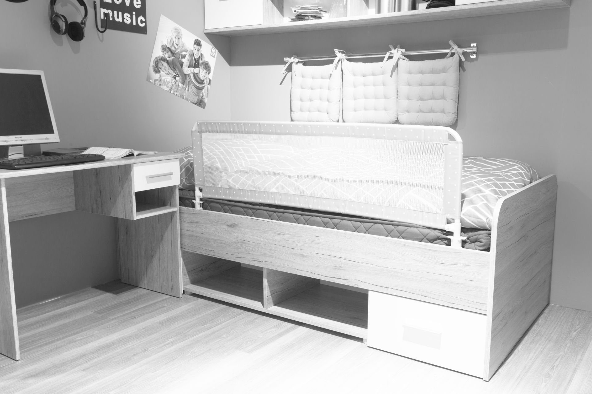 Fillikid Treppenschutzgitter Fillikid Bettgitter Exclusiv 135 x 50 cm für Standard- und Boxspringbetten