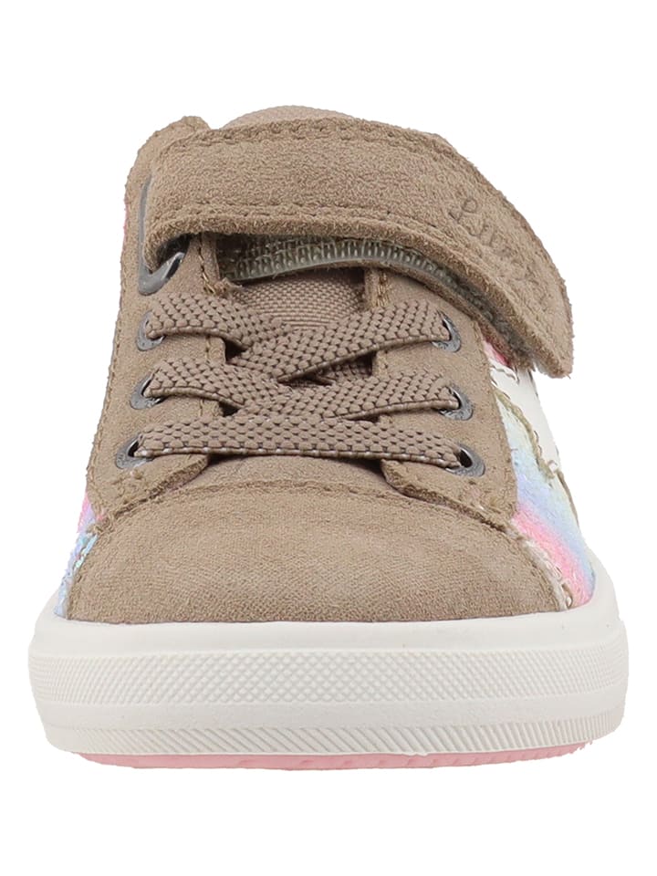Lurchi Leder-Sneakers in Hellbraun/ Bunt günstig kaufen