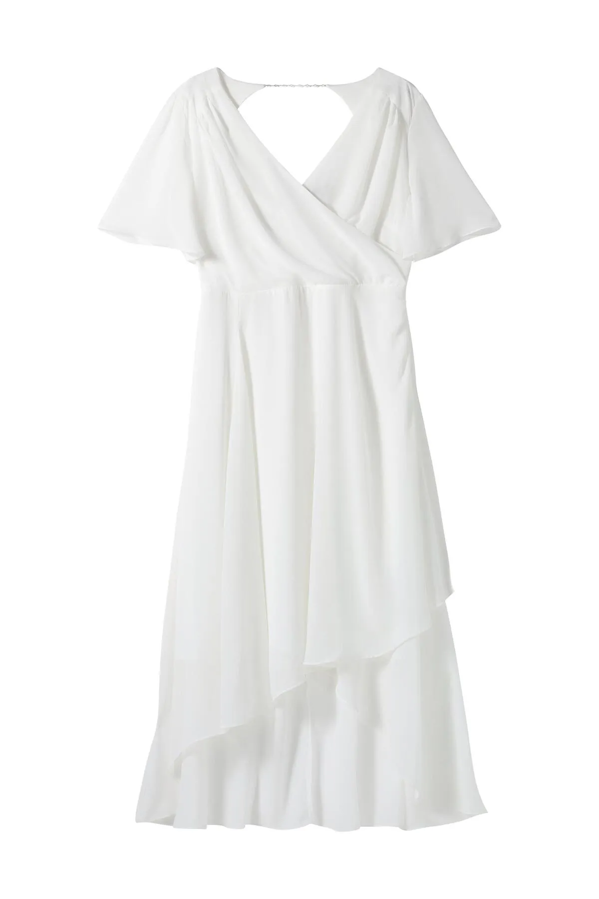 Sheego  Kleid - Weiß - Basic