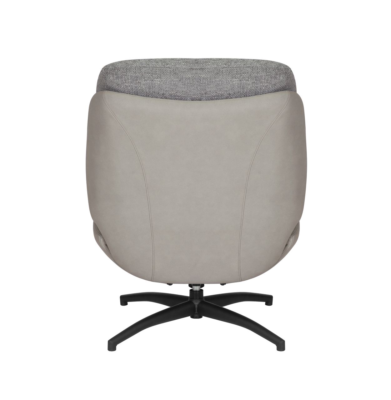 Better Home gepolsterter Drehsessel Relaxsessel mit Hocker, hellgrau