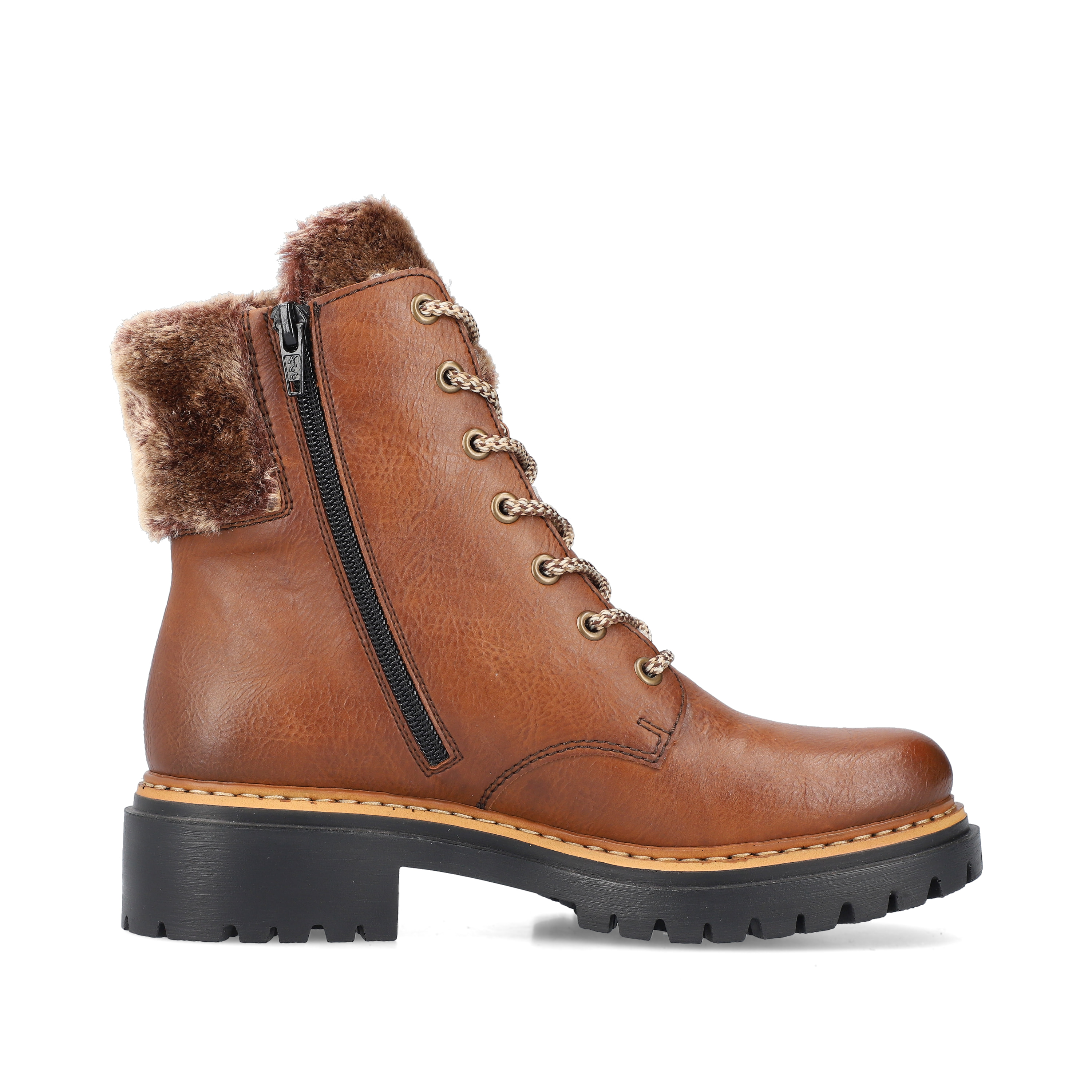 Rieker Damen Schnürstiefel kastanienbraun