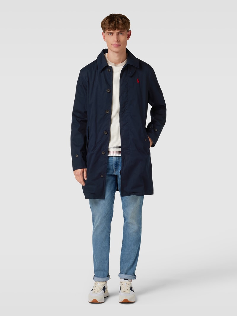 Mantel mit Umlegekragen Modell 'WALKING' in marineblau