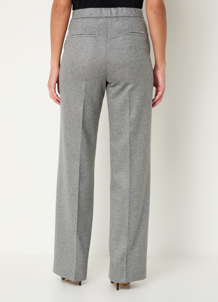 Gardeur High waist straight fit trousers with lurex