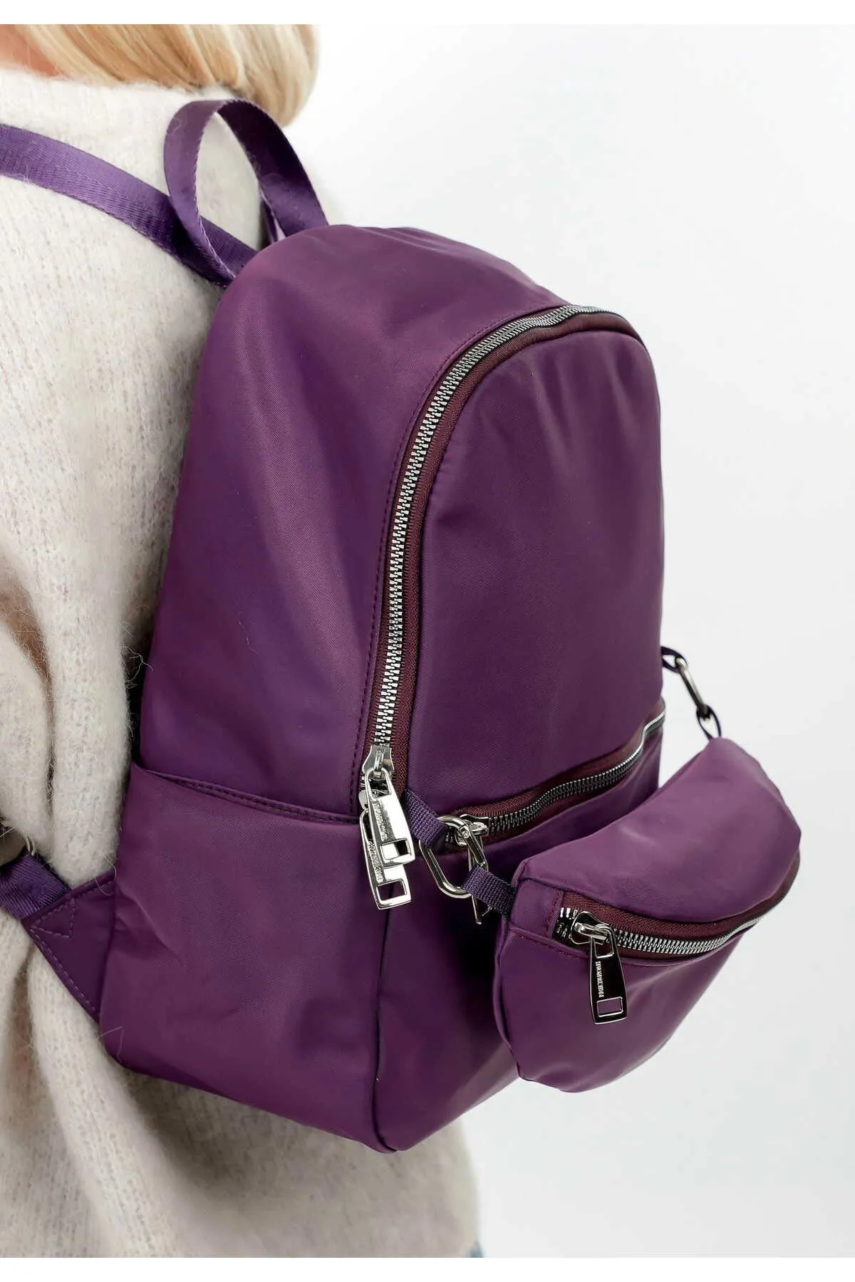 Emily & Noah  Rucksack - Lila - Unifarben