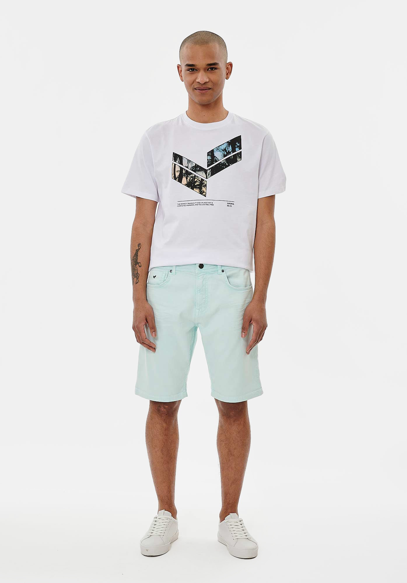 VIXTO  Short straight bleu ciel Homme