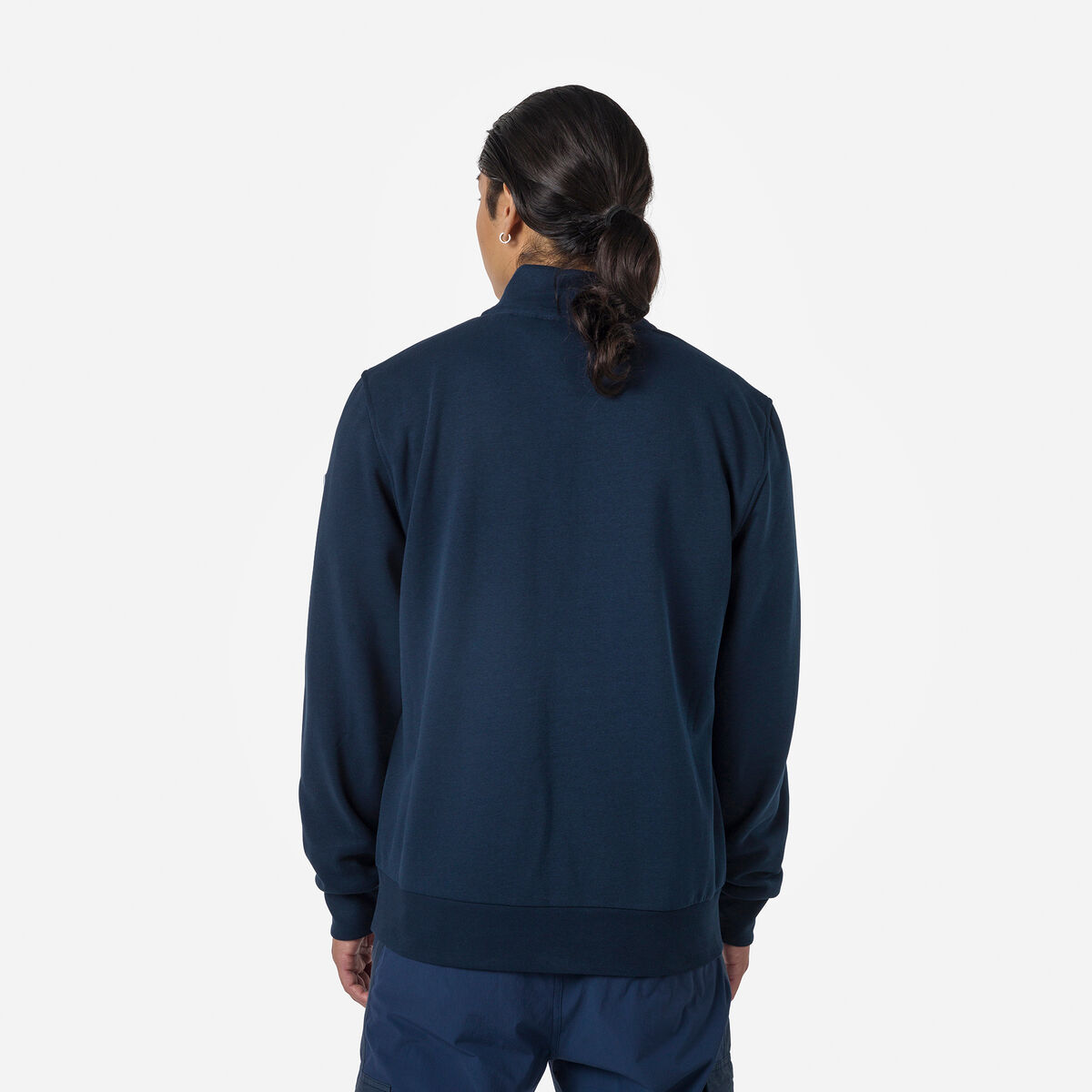 Herrensweatshirt mit Logo und durchgehendem Reißverschluss