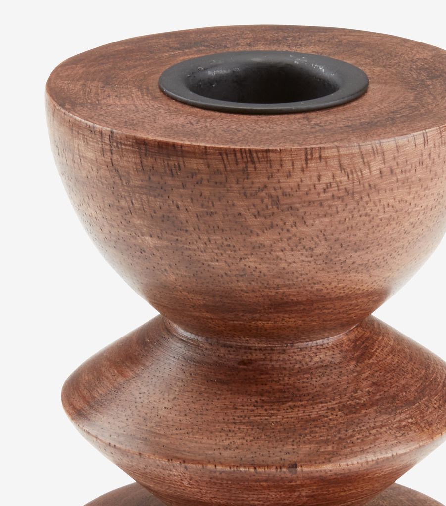Castiçal JANUS Ø9xH14cm marrom