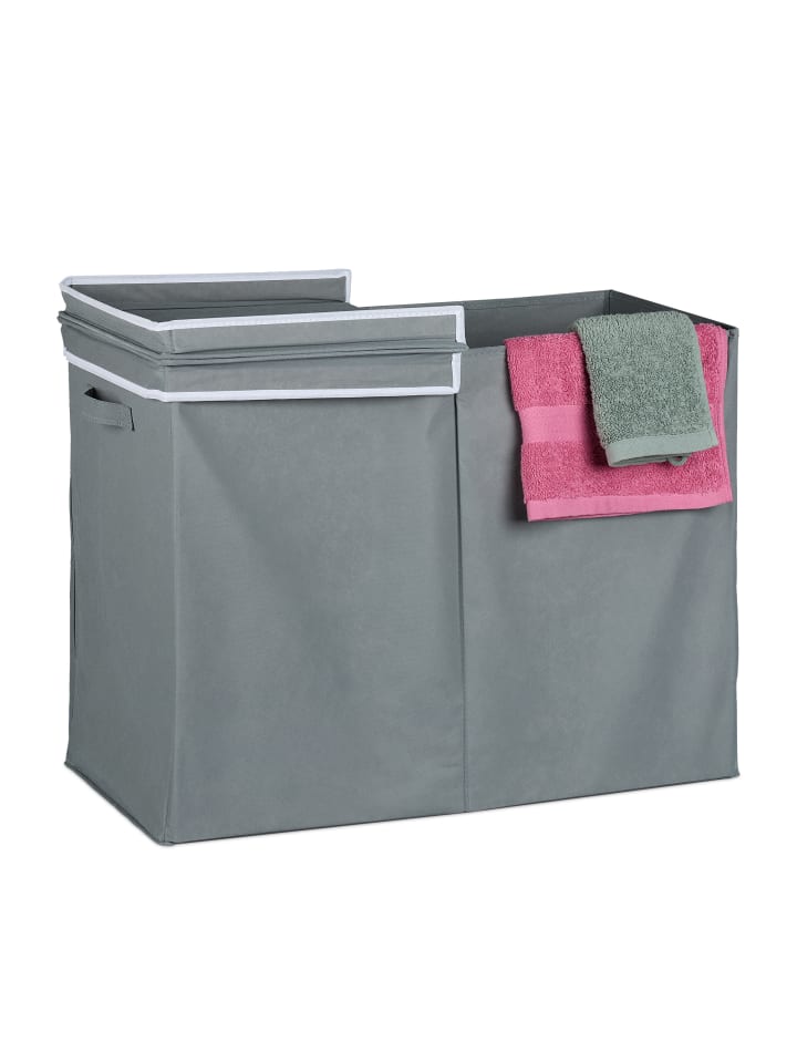 relaxdays Wäschekorb in Grau - 100 Liter günstig kaufen onesize