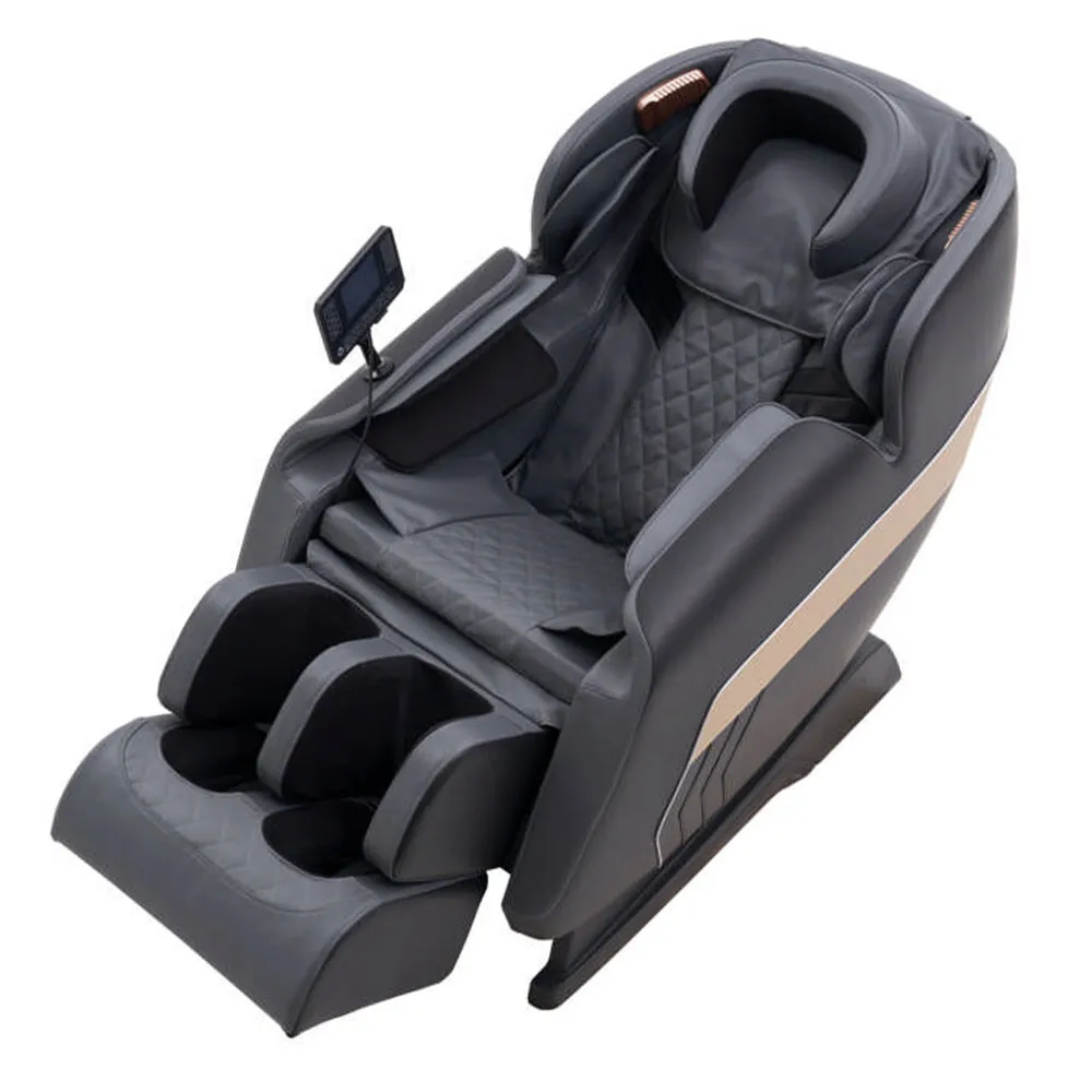 Happy Home Happy Home Elektrischer Massagesessel mit Kopfstütze & Airbag, Schwarz / Creme