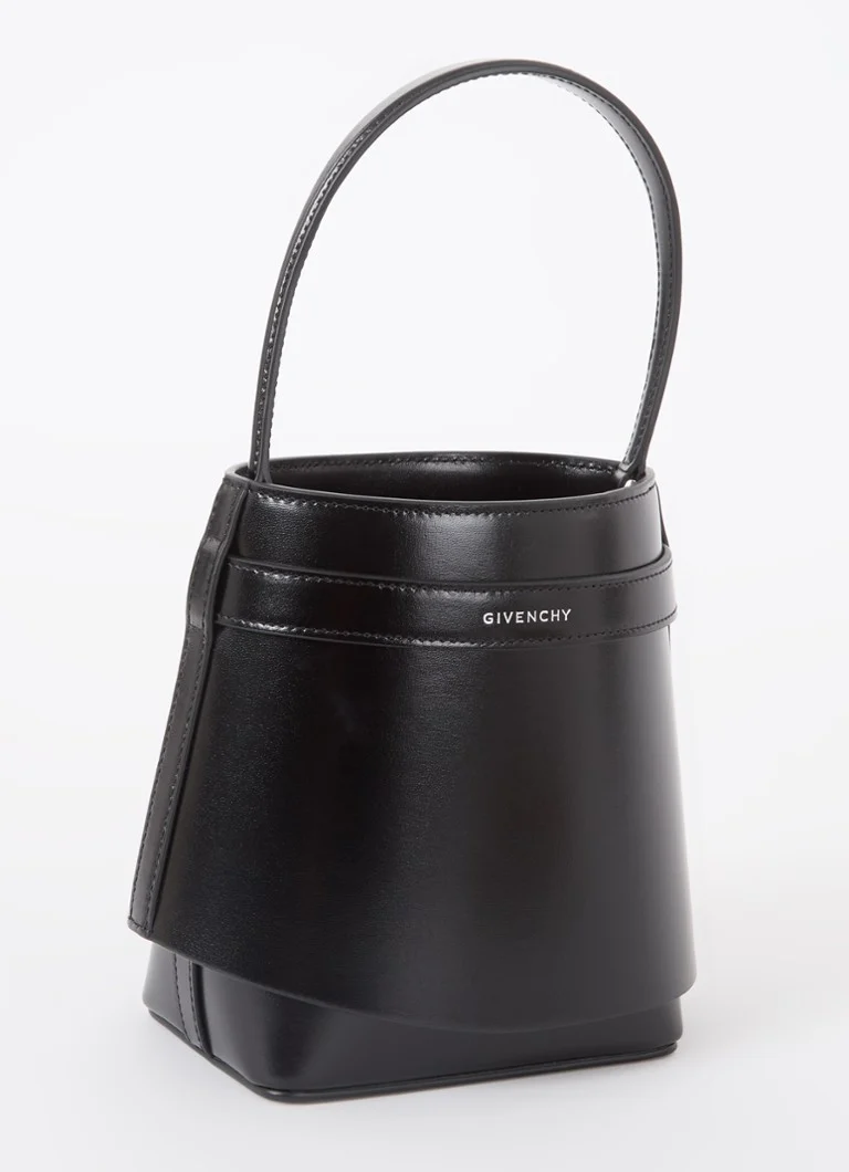 Givenchy Shark Lock Bucket rokassoma no teļādas ar noņemamu plecu siksnu