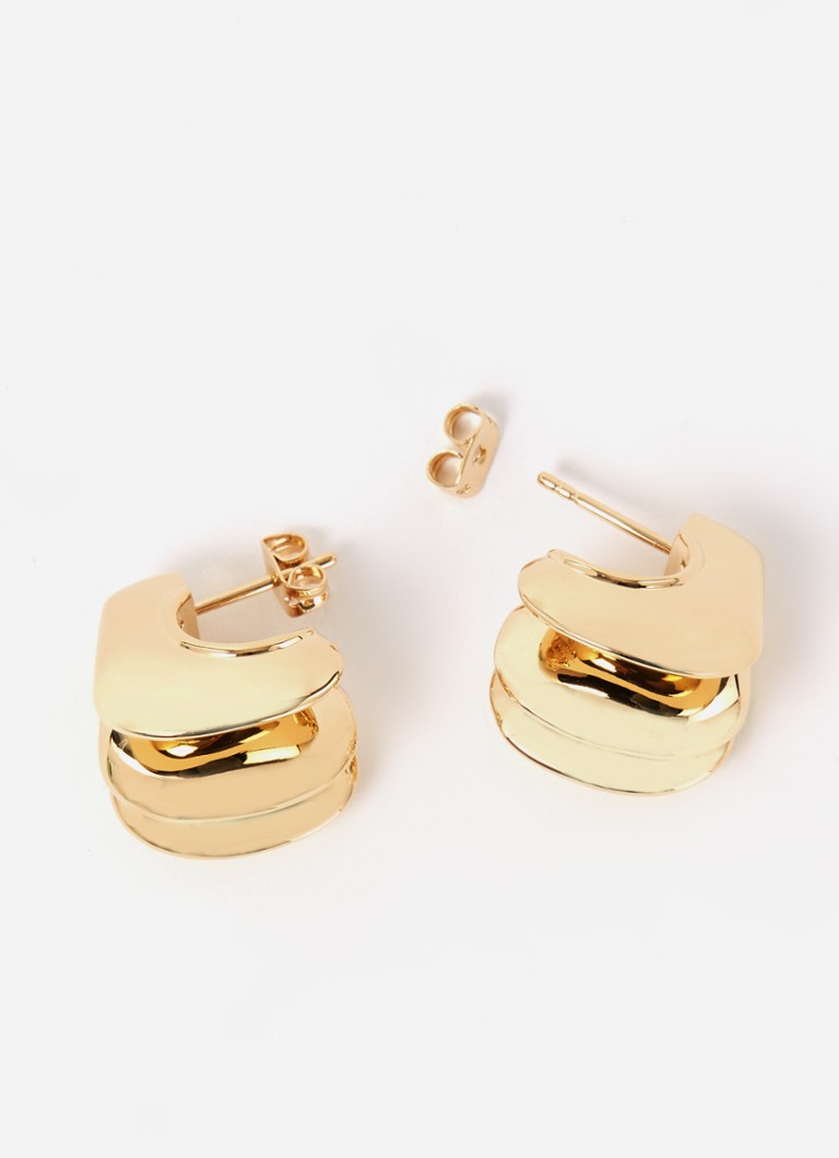 Boucles d'oreilles créoles plaquées or Missoma Hera Dome Triple Ridge