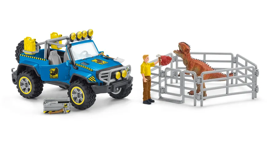 Schleich 41464 - Dinosaurier - Geländewagen mit Dino-Außenposten