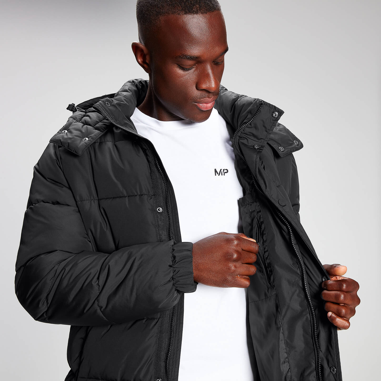 Doudoune longue MP pour hommes – Noir