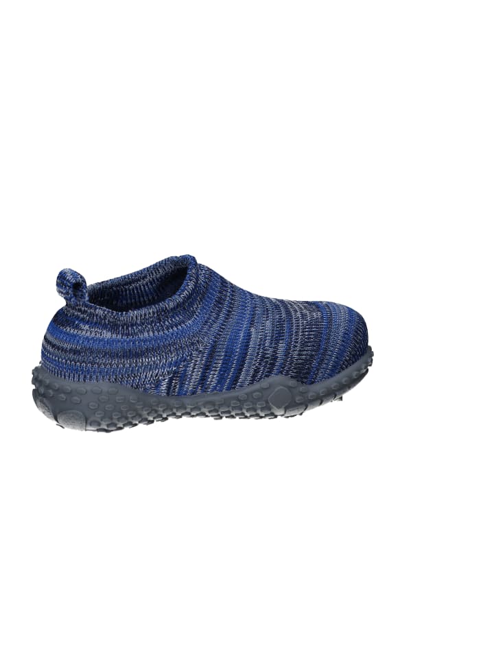 Playshoes Hausschuh Strick in Blau günstig kaufen