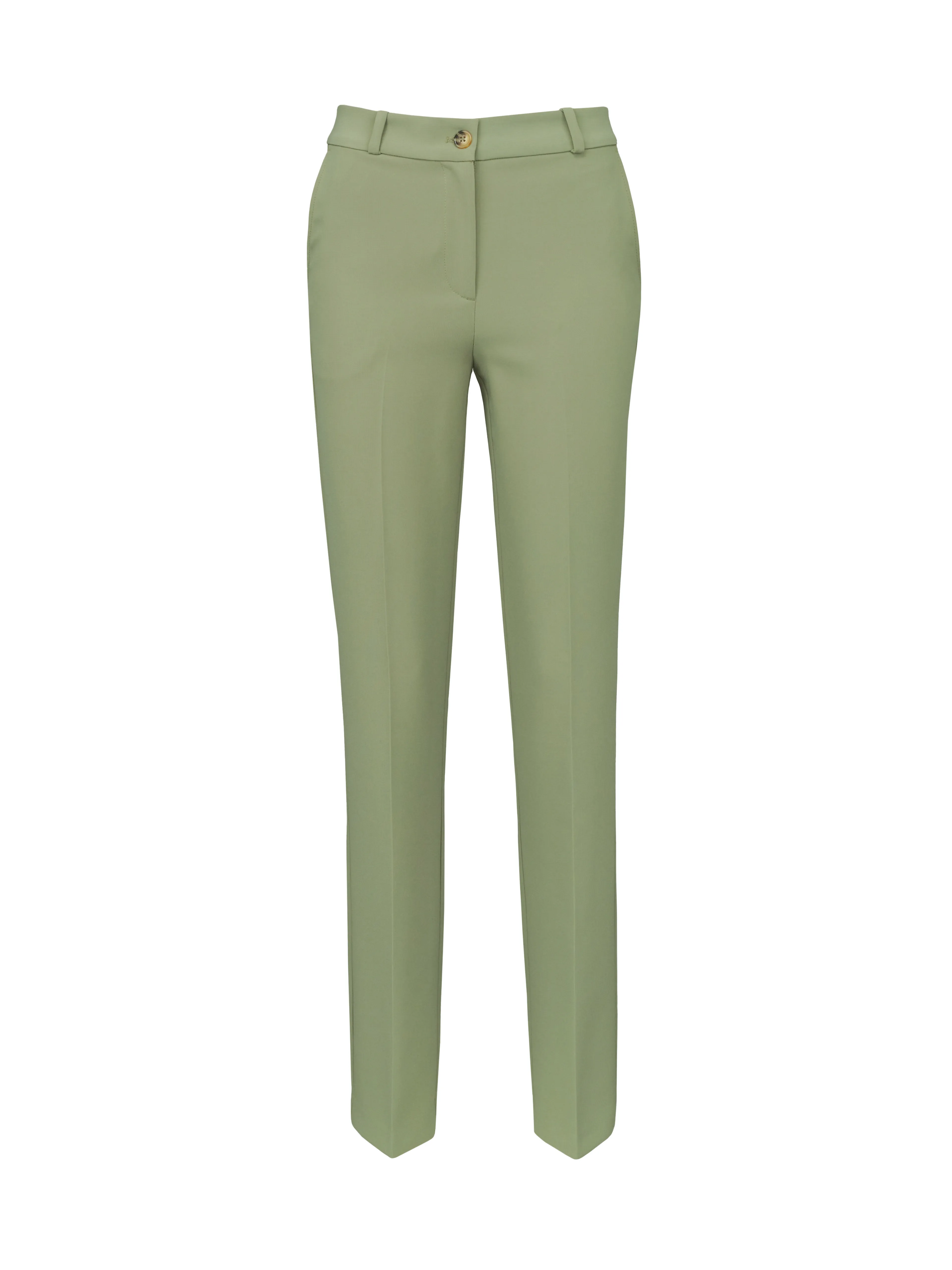 Khakifarbene Damen-Straight-Hose ORSAY
