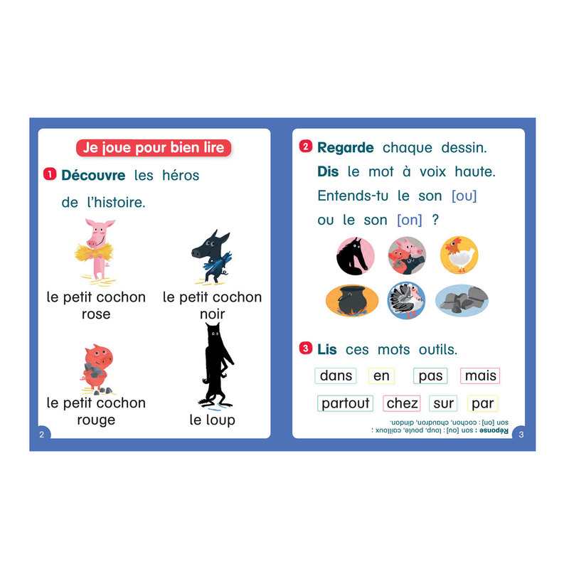 Livre Je rentre en CP, Les trois petits cochons - Flammarion