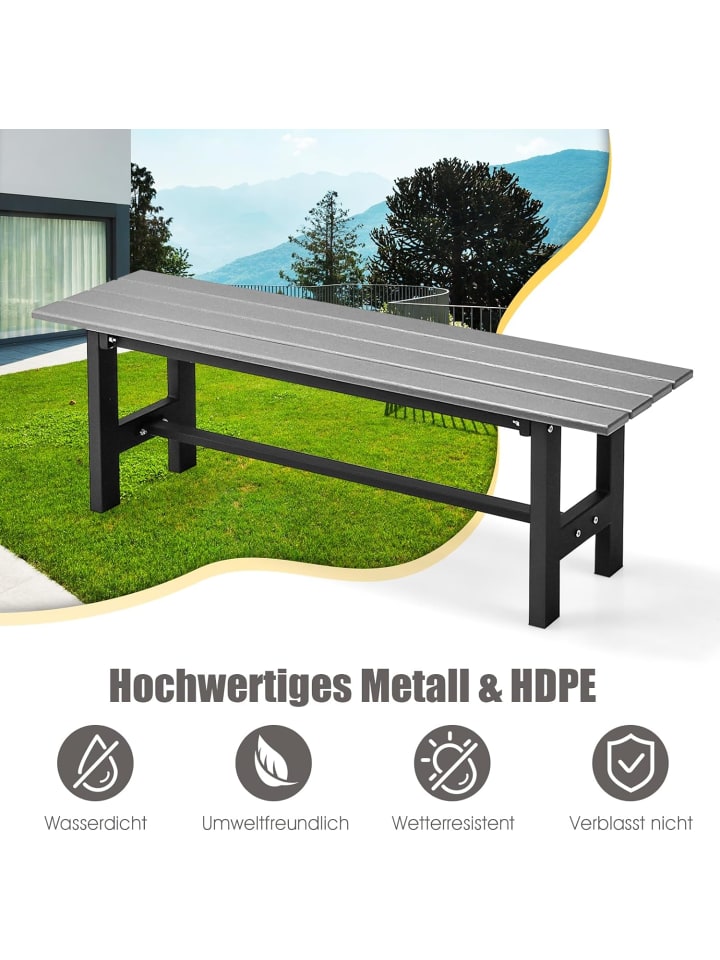COSTWAY 2-Sitzer Sitzbank in Grau günstig kaufen onesize