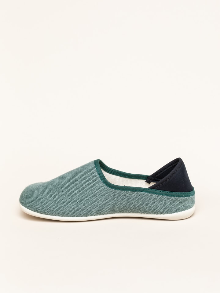 Gottstein Hausschuh Linen Slip-On in grün günstig kaufen