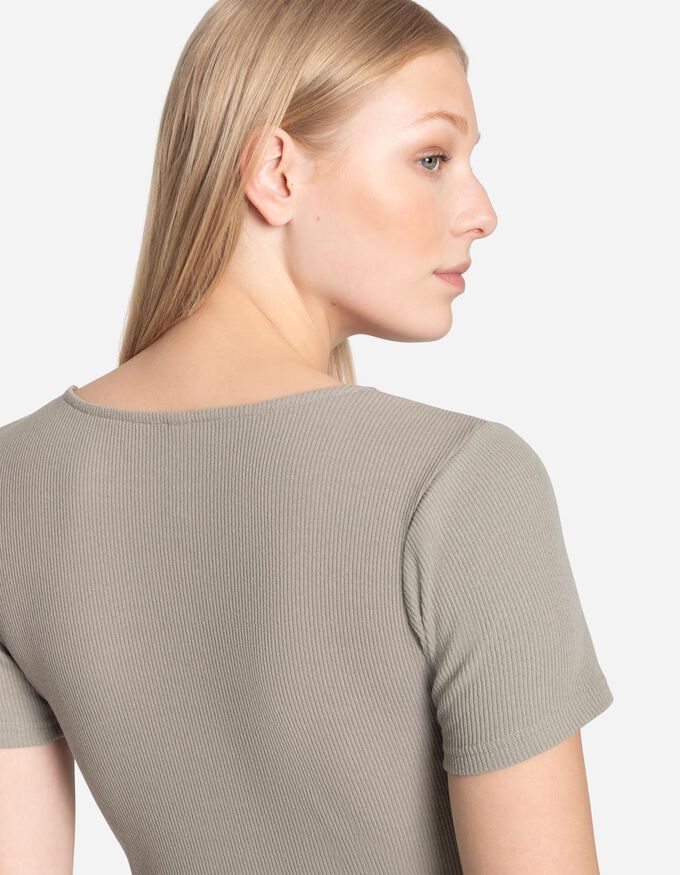 T-Shirt - Schlüsselloch-Ausschnitt